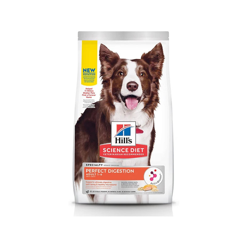 Hill Perfect Digestion Canine Adult 1+ Salmon3.5lb อาหารดูแลลำไส้สุนัข (สูตรแซลมอน)