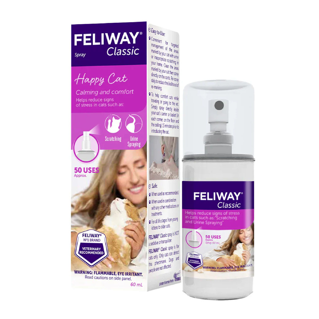 FELIWAY 60ML สเปรย์ฟีโรโมนปรับพฤติกรรม คลายเครียด สำหรับแมว