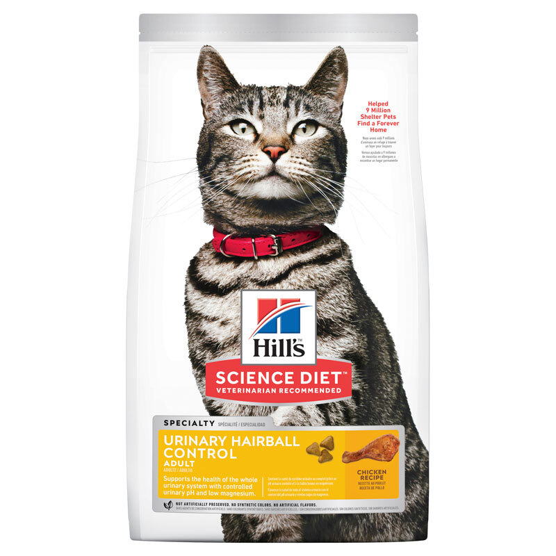 Hill's Urinary hairball control adult 1.58 Kg อาหารสำหรับแมวโตป้องกันนิ่วและก้อนขน