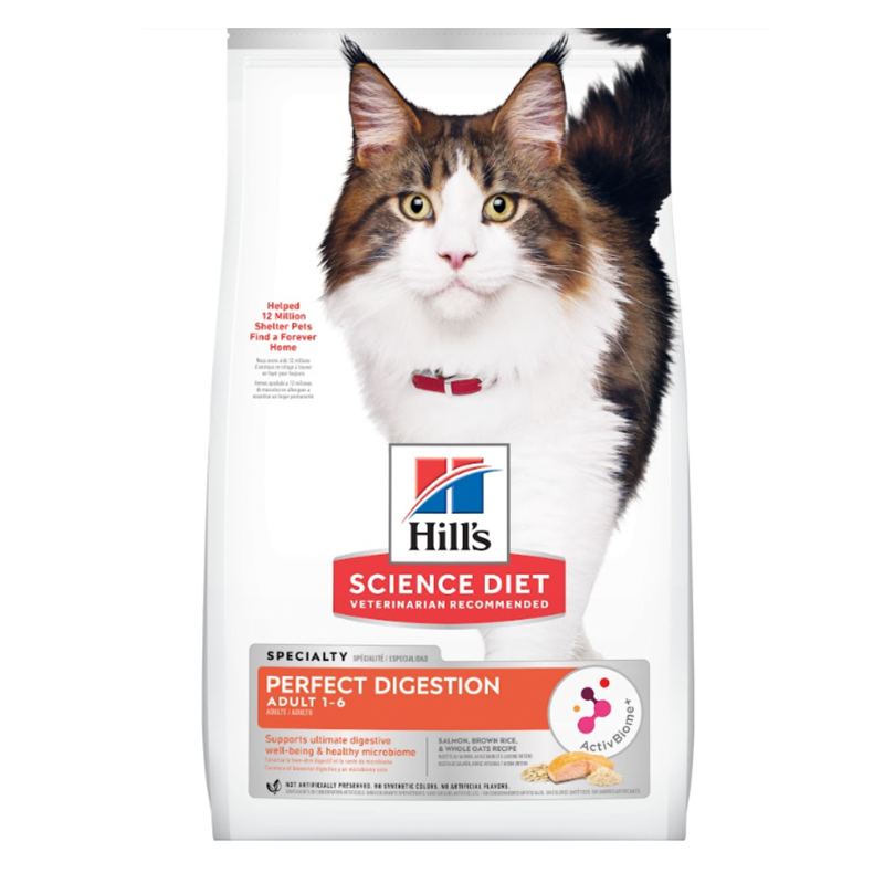 Hill's Perfect digestion อาหารแมว สูตร Perfect Digestion สูตรแซลมอน 1.58 KG