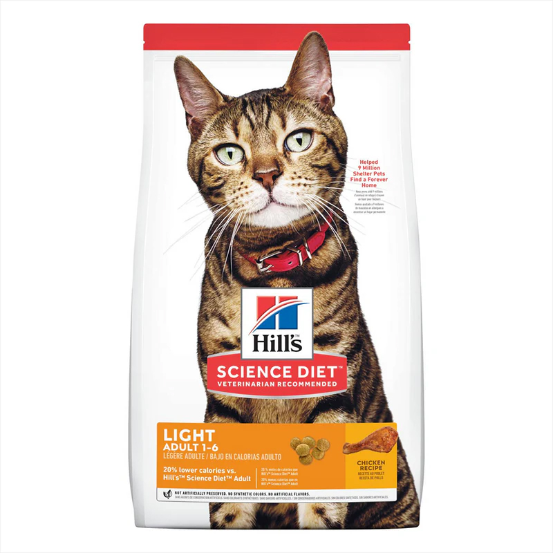 Hill's Feline Adult Light 6 Kg อาหารแมวลดน้ำหนัก พลังงานต่ำ