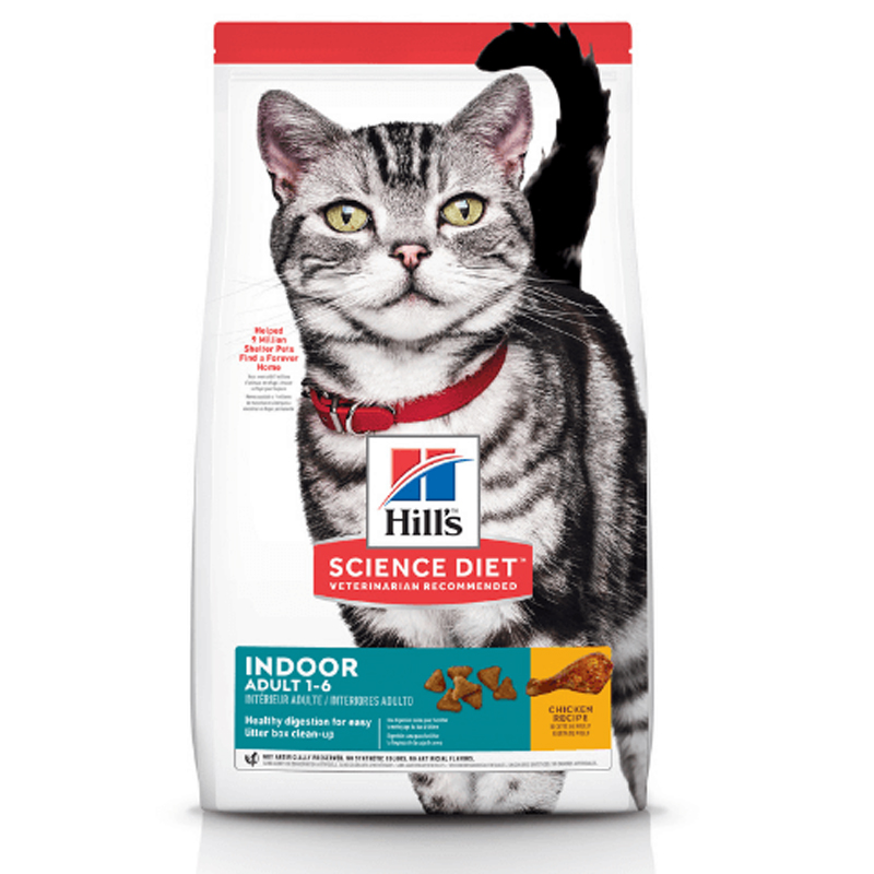 Hill's indoor adult cat 1.58 กก. อาหารแมวเลี้ยงในบ้าน อายุ 1-6 ปี