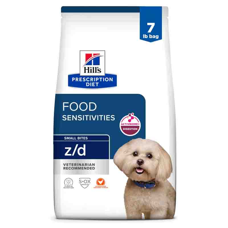 Hill's z/d canine small bite 3.17 กก อาหารทดสอบภูมิแพ้ (เม็ดเล็ก)