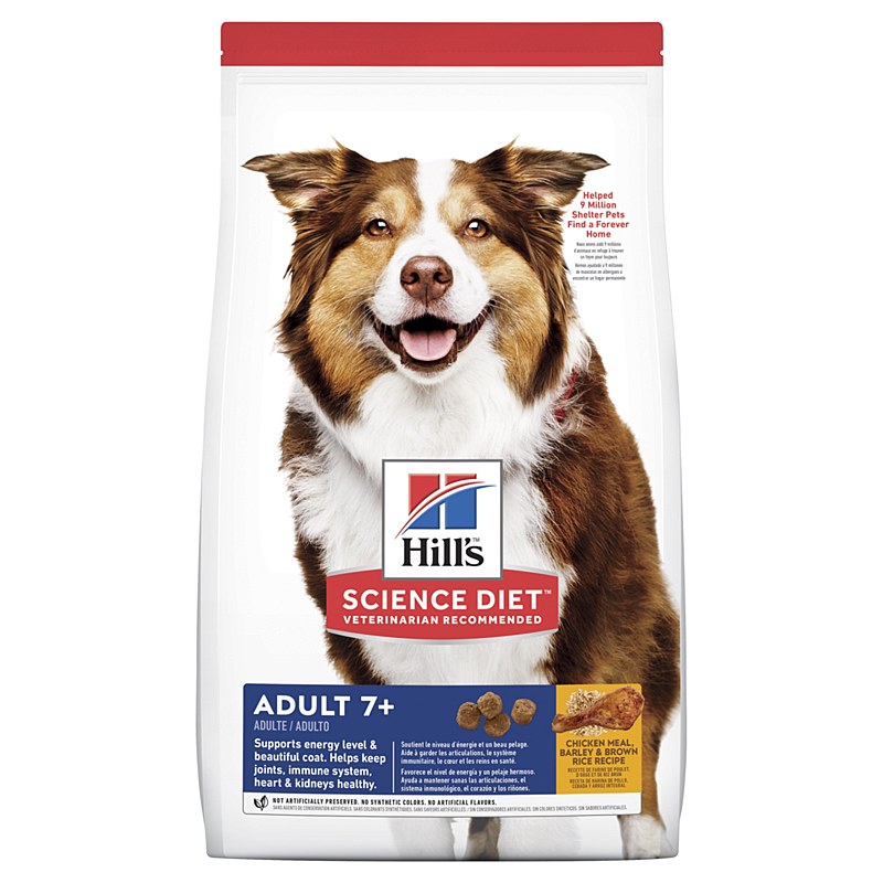 Hill's Science Diet Adult 7+ Dog Food 12 KG อาหารสุนัขแก่ อายุ 7+ ปี