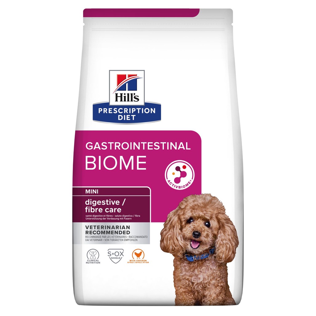 Hill's Gastro intestinal Biome Small Bites 1.5 กก. อาหารดูแลระบบย่อยสำหรับสุนัข (เม็ดเล็ก)