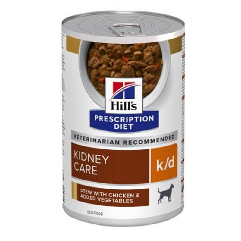 Hill's K/d สุนัขโรคไต รสสตูไก่ 12.5 oz (354 g) can