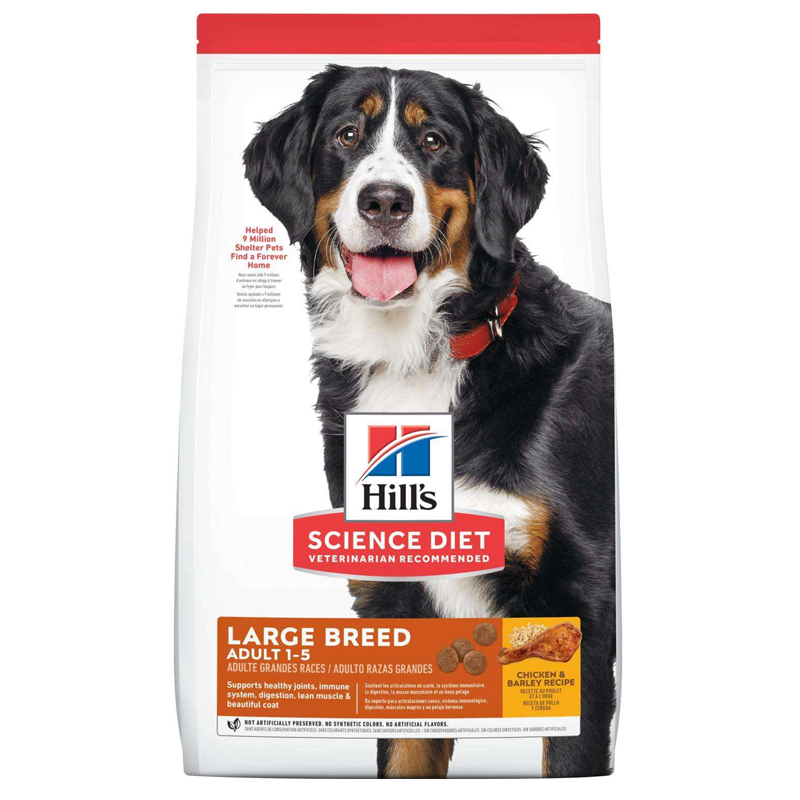 Hill Adult Large Breed 1-6 อาหารสำหรับสุนัขพันธ์ใหญ่ อายุ 1-5 ปี 15KG