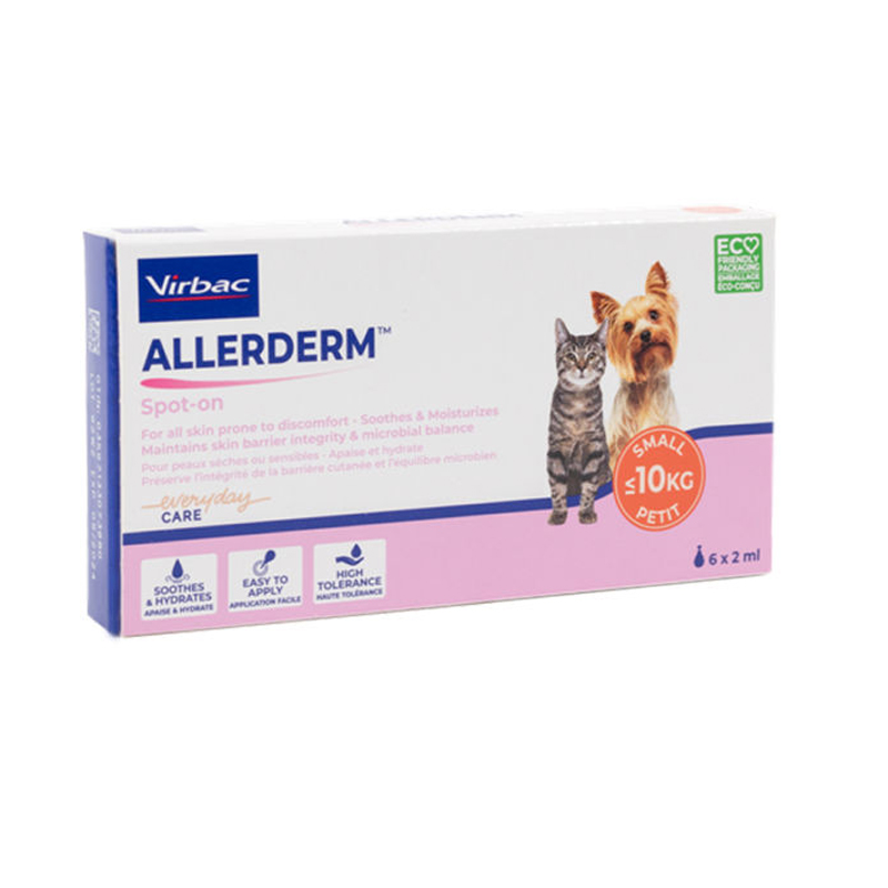 ALLERDERM SPOTON 2 มล.x4หลอด (น้อยกว่า10กก.) หยดบำรุงผิวหนังและขน