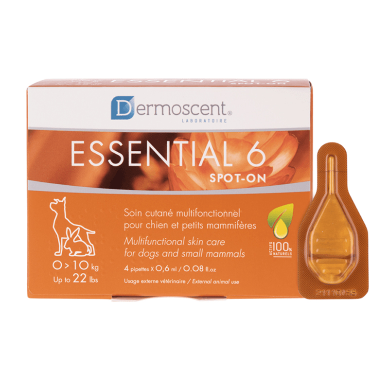 Dermoscent essential 6 For Dog 1-10 Kg หยอดหลังสุนัขบำรุงขน