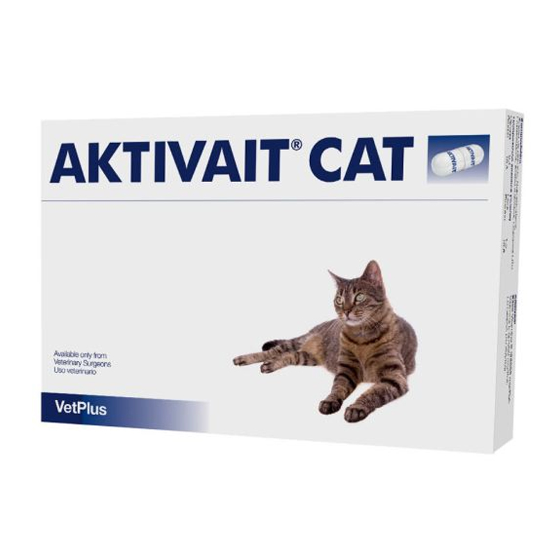 AKTIVAIT CAT 60 capsule วิตามินบำรุงสมองแมว เหมาะสำหรับแมวสูงวัย