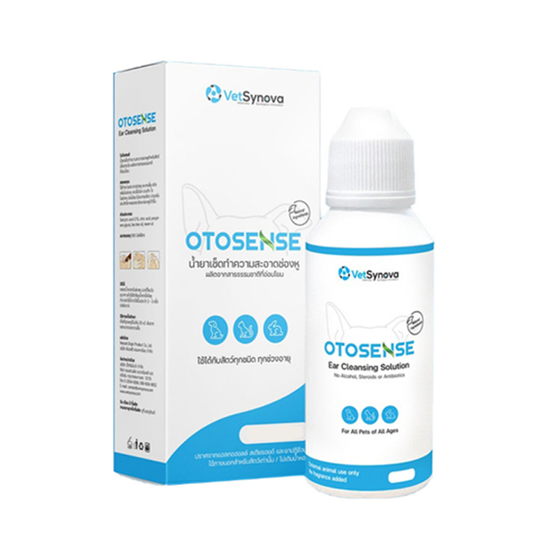 Otosense (100 มล.)น้ำยาทำความสะอาดหูสัตว์เลี้ยง ล้างหู กำจัดไรหู ลดกลิ่น