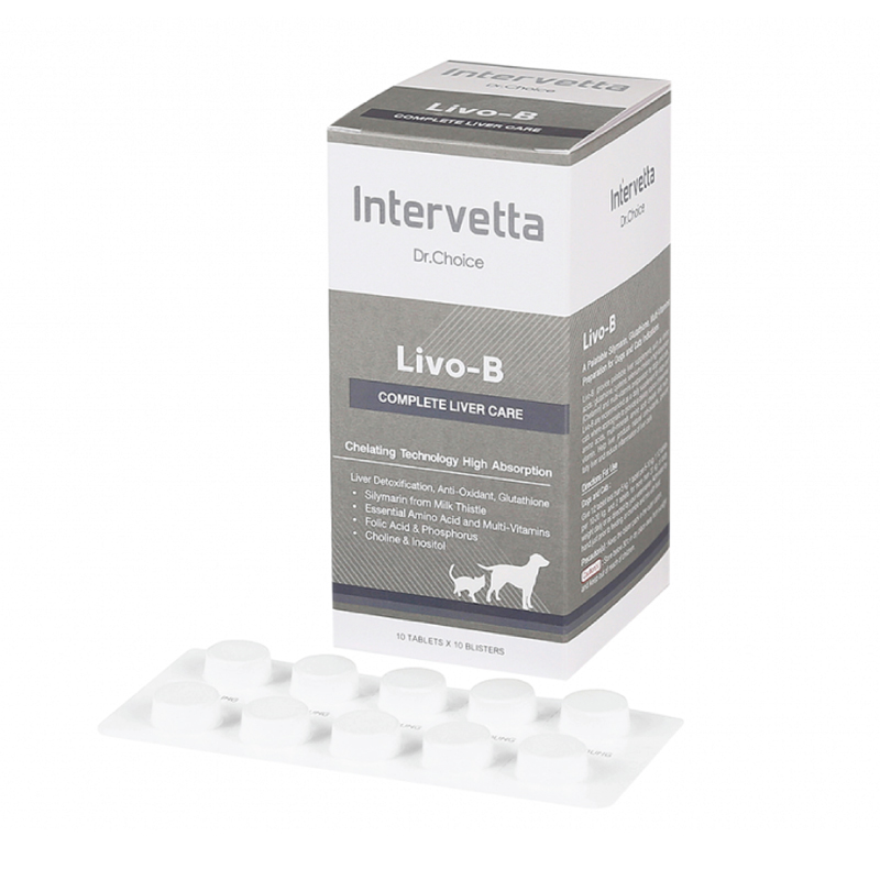 Dr.choice Livo - B  วิตามินบำรุงตับ 1 กล่องมี 100 เม็ด