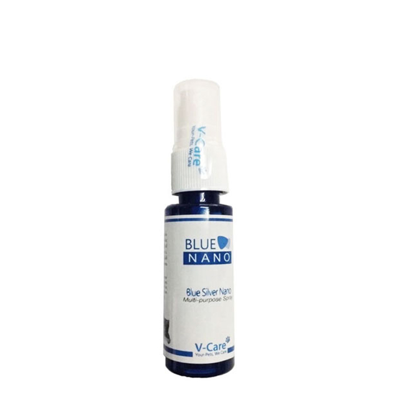 Blue Silver Nano Spray 25 ml. สเปรย์พ่นรักษาฆ่าเชื้อแบคทีเรีย สำหรับสัตว์