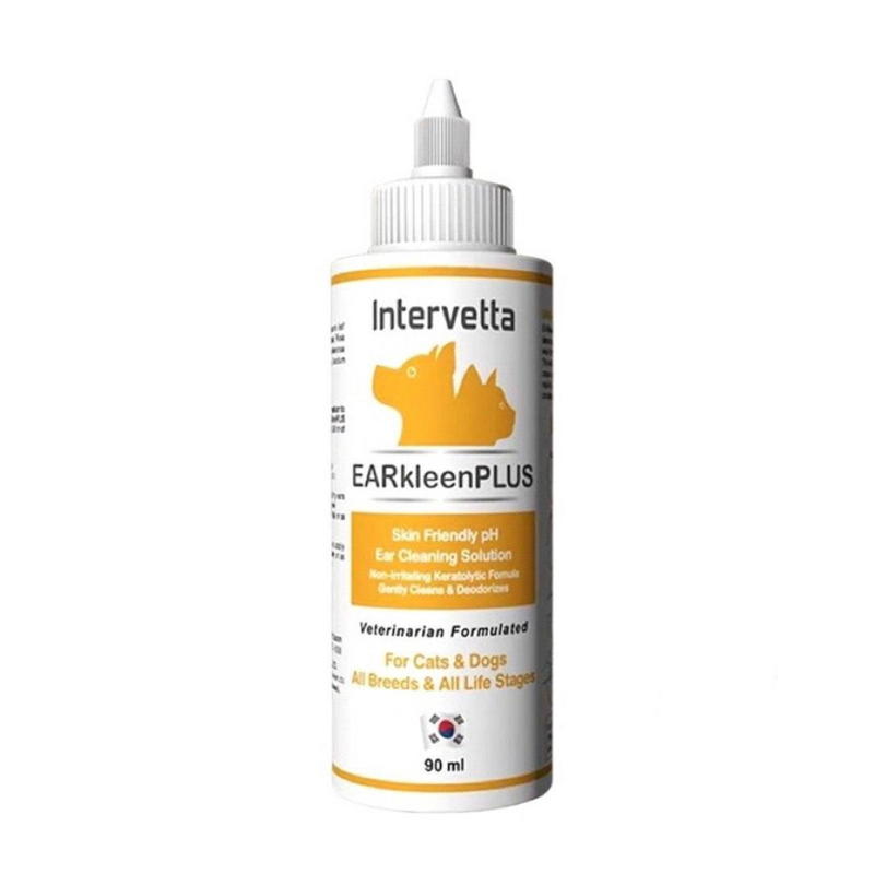 Intervetta EARkleen +PLUS ear cleaning 90ml น้ำยาล้างหู กำจัดไรหู