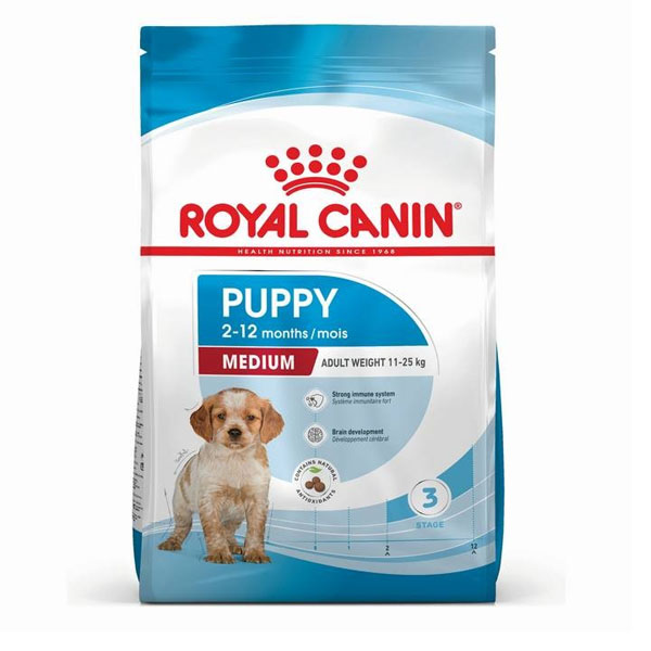 ROYAL CANIN MEDIUM PUPPY 4 Kg สำหรับลูกสุนัข พันธุ์กลาง