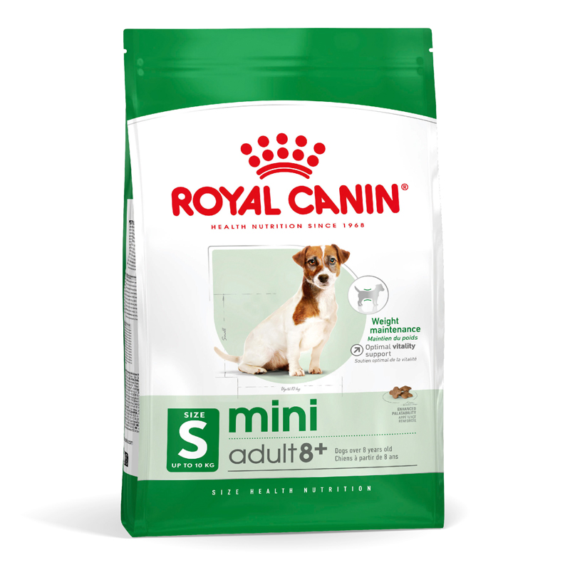 Royal canin Mini adult 8+ 8 กก. อาหารสุนัขสูงวัย 8 ปีขึ้นไปพันธุ์เล็ก