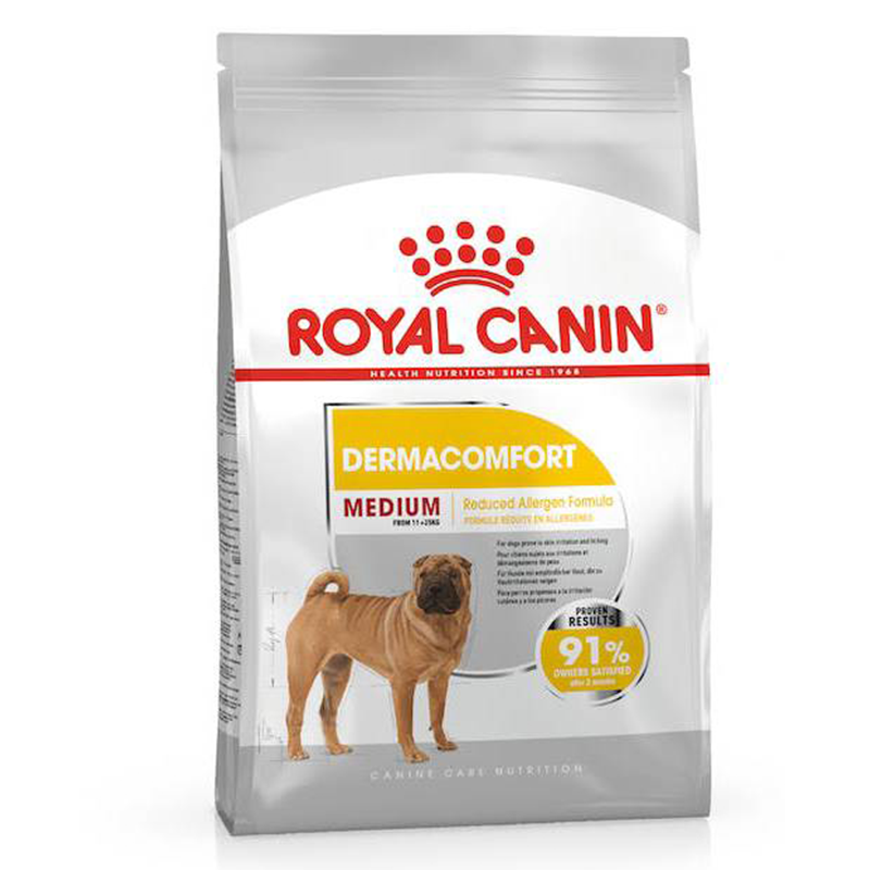 Royal canin Medium dermacomfort 12 Kg สำหรับสุนัขโต พันธุ์กลาง ผิวแพ้ง่าย