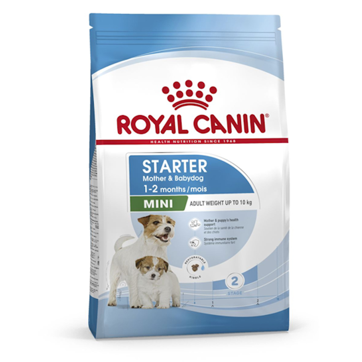 Royalcanin Mini Starter 3 Kg อาหารเม็ดสำหรับแม่สุนัขตั้งท้องและให้นมลูก และลูกสุนัขหย่านม