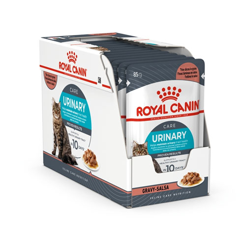 ROYAL CANIN URINARY CARE POUCH GRAVY อาหารเปียก (กล่อง) แมวโตดูแลระบบทางเดินปัสสาวะ