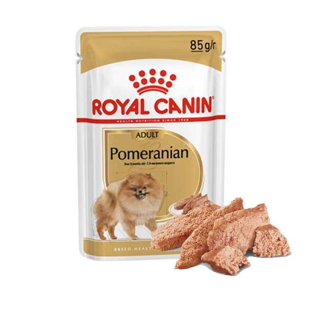 Royalcanin Pomeranian adult wet 85g  อาหารสูตรสุนัขโตพันธุ์ปอมเมอเรเนียน (1ซอง)