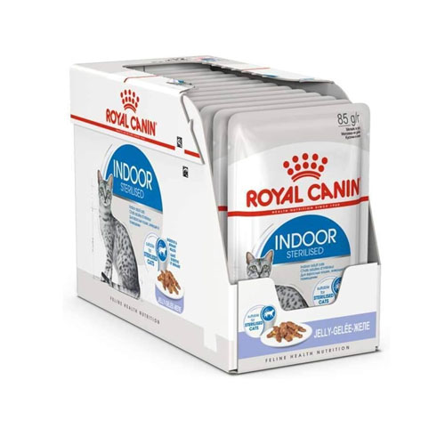 ROYAL CANIN INDOOR STERILISED JELLY (กล่อง) แมวโตเลี้ยงในบ้านอาหารเปียก ในเจลลี่