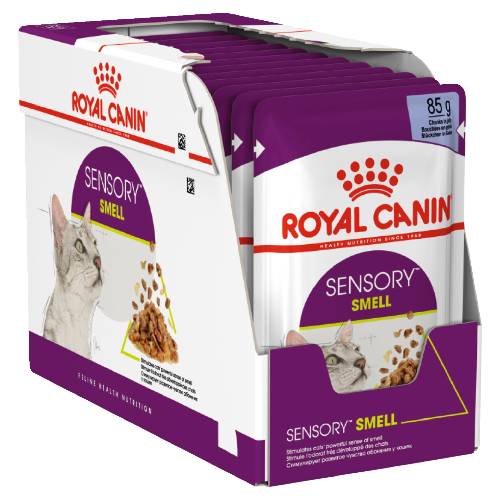 (12ซอง) Royal canin SENSORY GRAVY SMELL อาหารเปียกแมวโต อาหารแมวโตช่างเลือก เลือกกินจากกลิ่น