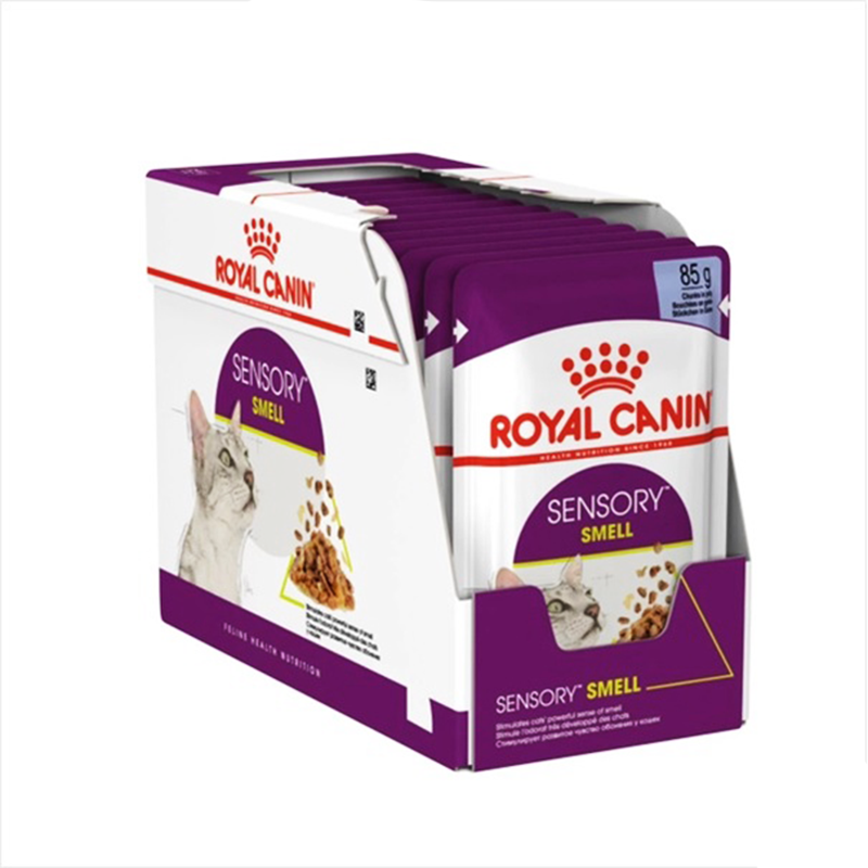 Royal Canin Sensory Smell Jelly 85g x 12 ซอง  อาหารเปียกแมวสำหรับแมวช่างเลือก