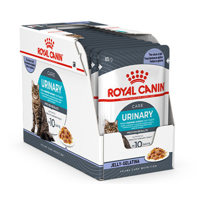 ROYAL CANIN URINARY CARE POUCH Jelly อาหารเปียก (กล่อง) แมวโตดูแลระบบทางเดินปัสสาวะ สูตรเจลลี่