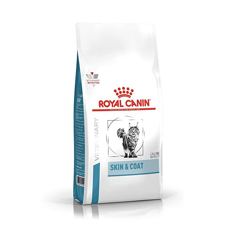 Royal canin VET SKIN & COAT 400 G อาหารเสริมความแข็งแรงของผิวหนัง,คุมรูปร่าง สำหรับแมวโต