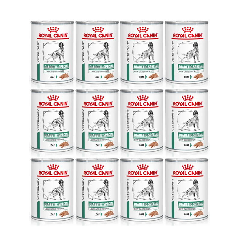 (12กระป๋อง) Royal canin VET Diabetic 410 g อาหารกระป๋องสุนัขโรคเบาหวาน