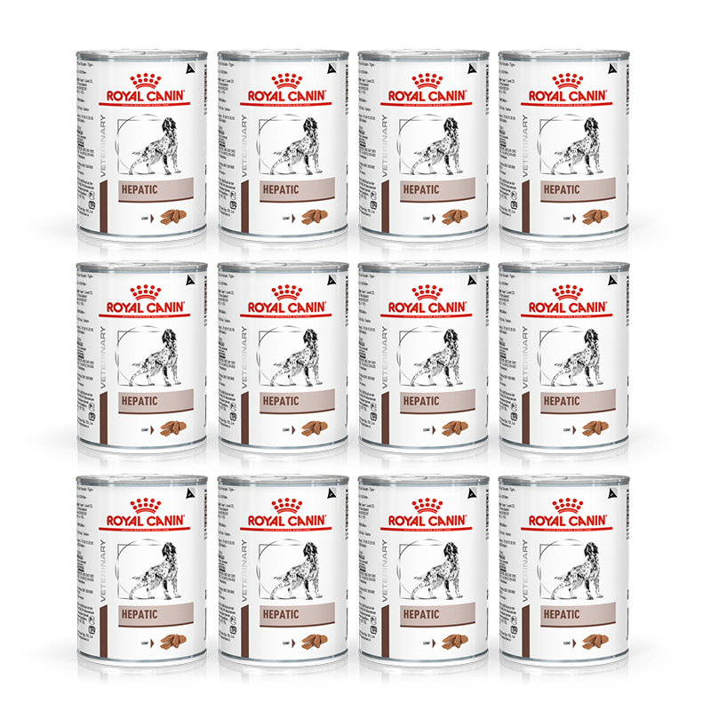 (12กระป๋อง) Royal canin VET hepatic can อาหารเปียกแบบกระป๋องสำหรับสุนัขโรคตับ