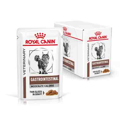Royal canin Vet Gastro moderate Calorie 85g12 ซอง ช่วยดูแลปัญหาลำไส้แมว