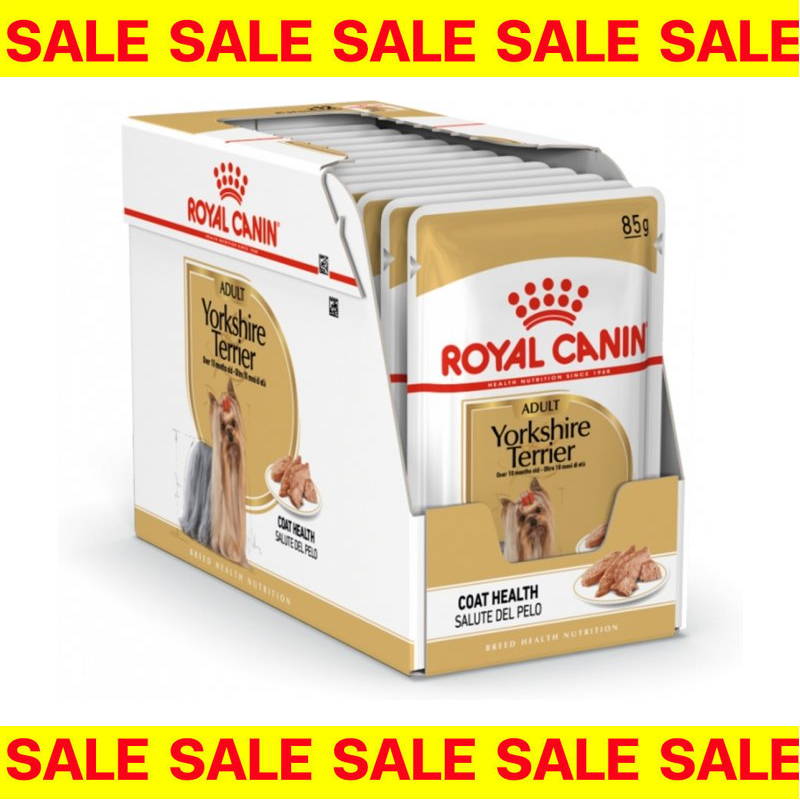 Sale [EXP2/26] ROYAL CANIN YORKSHIRE ADULT WET อาหารเปียก (กล่อง) สุนัขโตพันธุ์ยอร์คไชร์