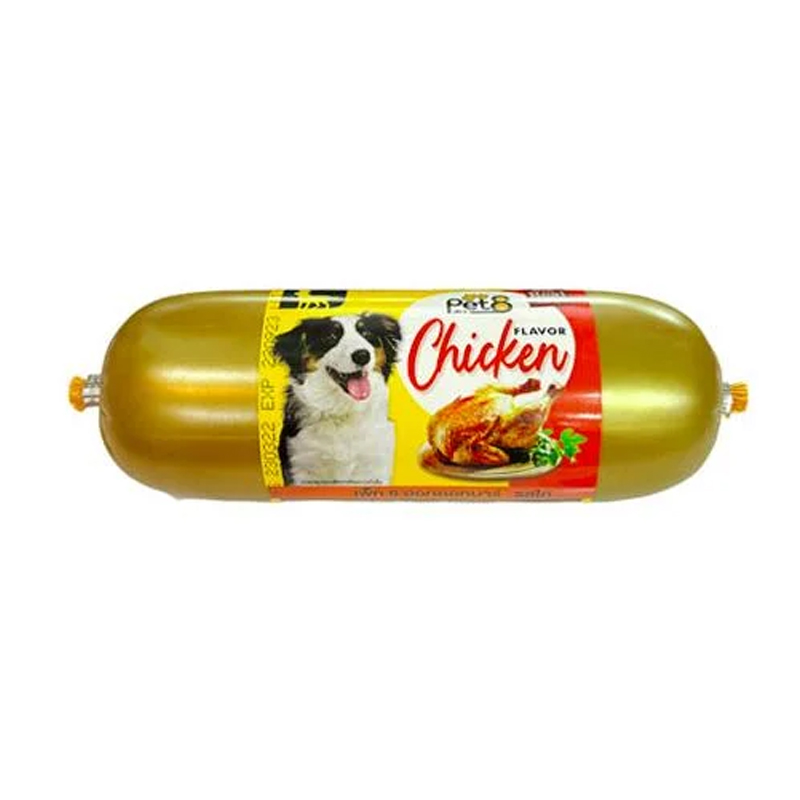 Pet8 Hot dog bar 150g รสไก่  ขนมสุนัข