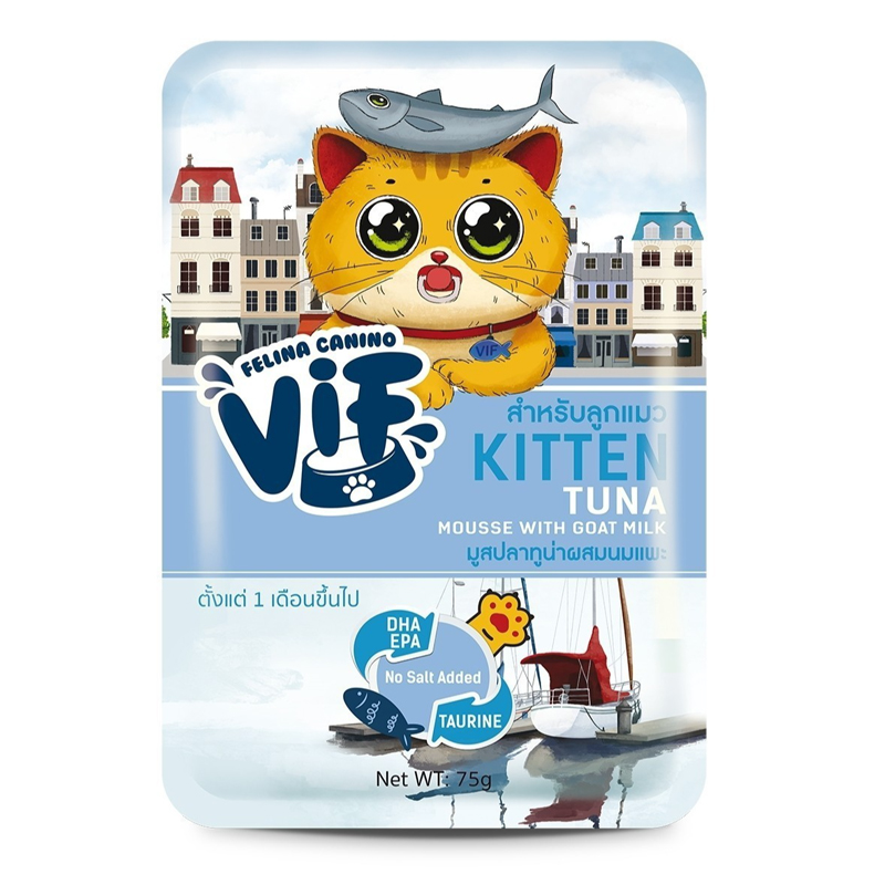 Felina VIF cat 75g Kitten มูสทูน่านมแพะ