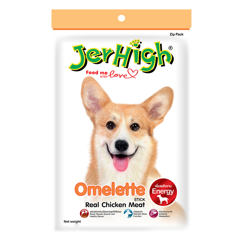 Jerhigh Omelette Stick 60g ขนมสติ๊กนิ่มรสออมเล็ท