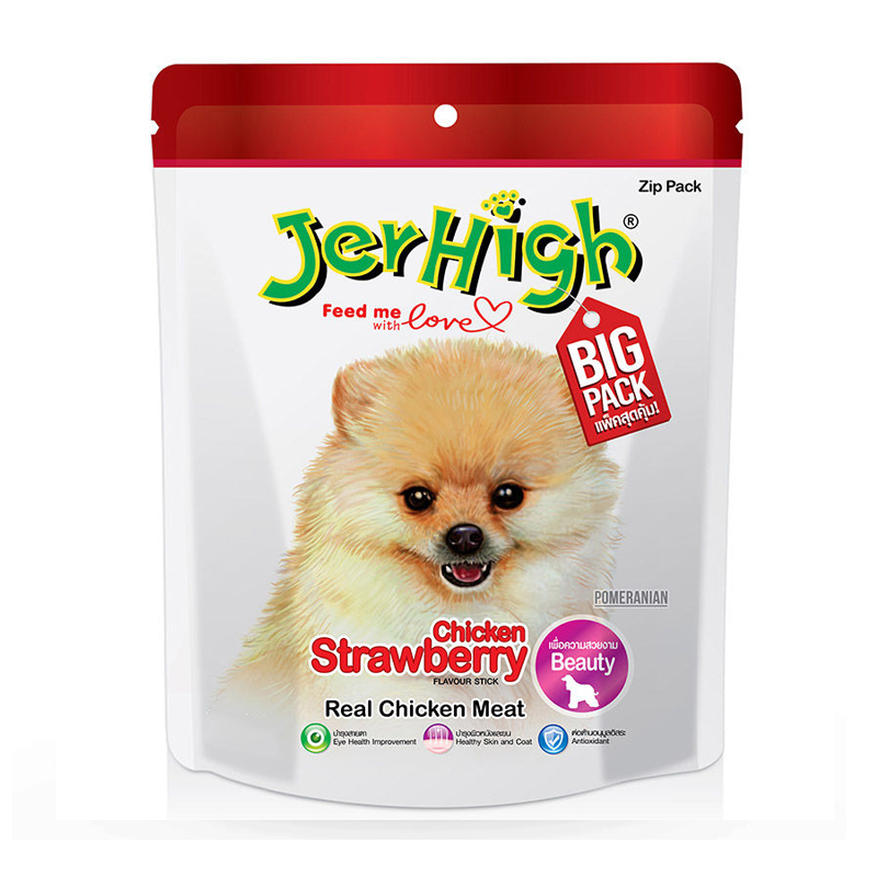 JERHIGH 400กรัม ขนมสุนัข รสสตอเบอร์รี่