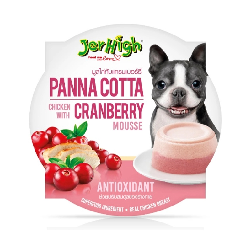 Jerhigh Panacotta 70g ขนมพานาคอตตา รสแครนเบอร์รี่่