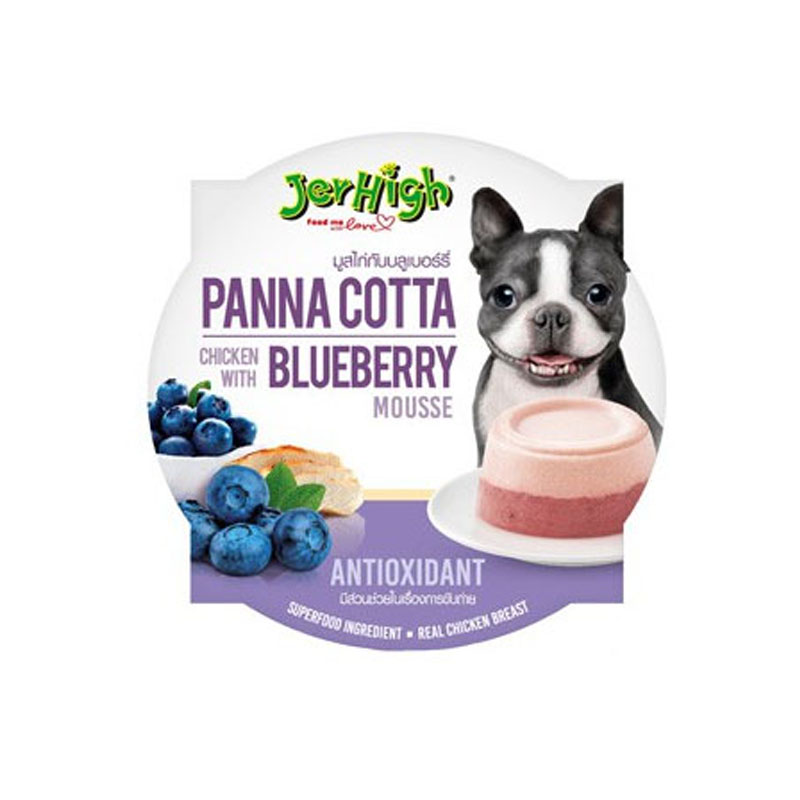 Jerhigh Panacotta 70g ขนมพานาคอตตา รสบลูเบอร์รี่