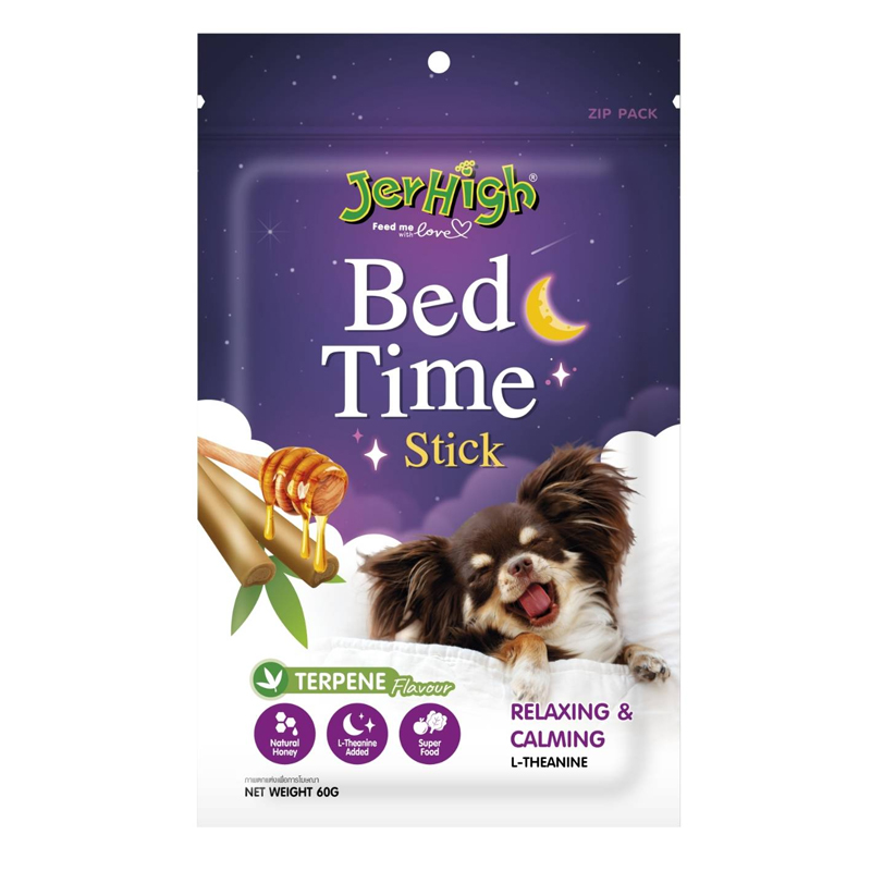 Jerhigh Bed time 60g ขนมสติ๊กนิ่มสำหรับสุนัข กินก่อนนอน