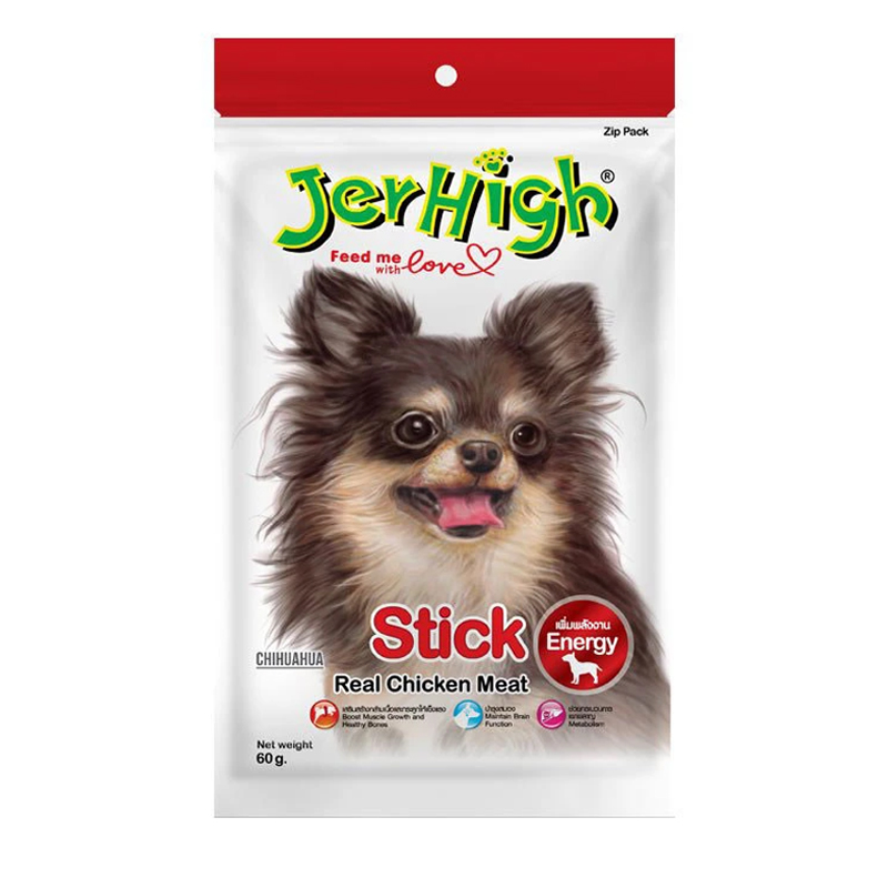 Jerhigh Chicken Stick 60g ขนมสติ๊กนิ่มสำหรับสุนัข รสไก่