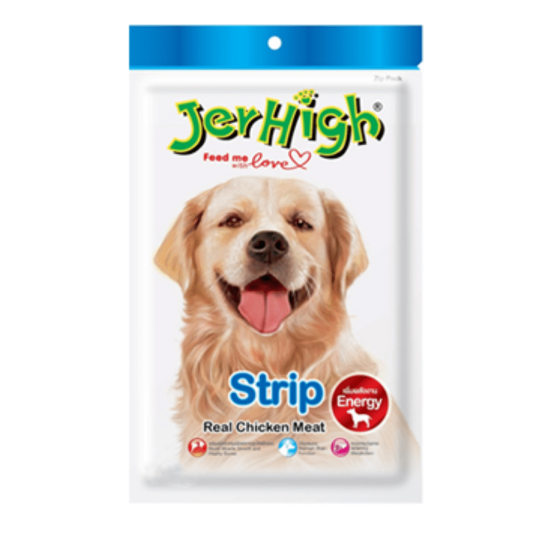 Jerhigh Stick Chicken Strip สตริ๊ปไก่ ขนมสุนัขเจอร์ไฮ ขนาด 60กรัม