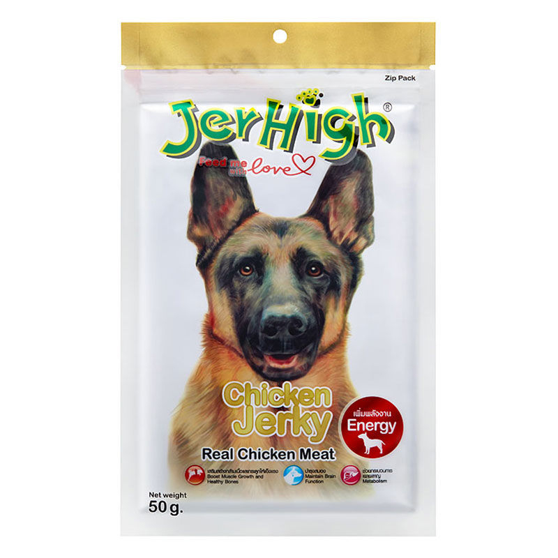 jerhigh stick 50 กรัม สันในไก่ Chicken Jerky (ขนม)