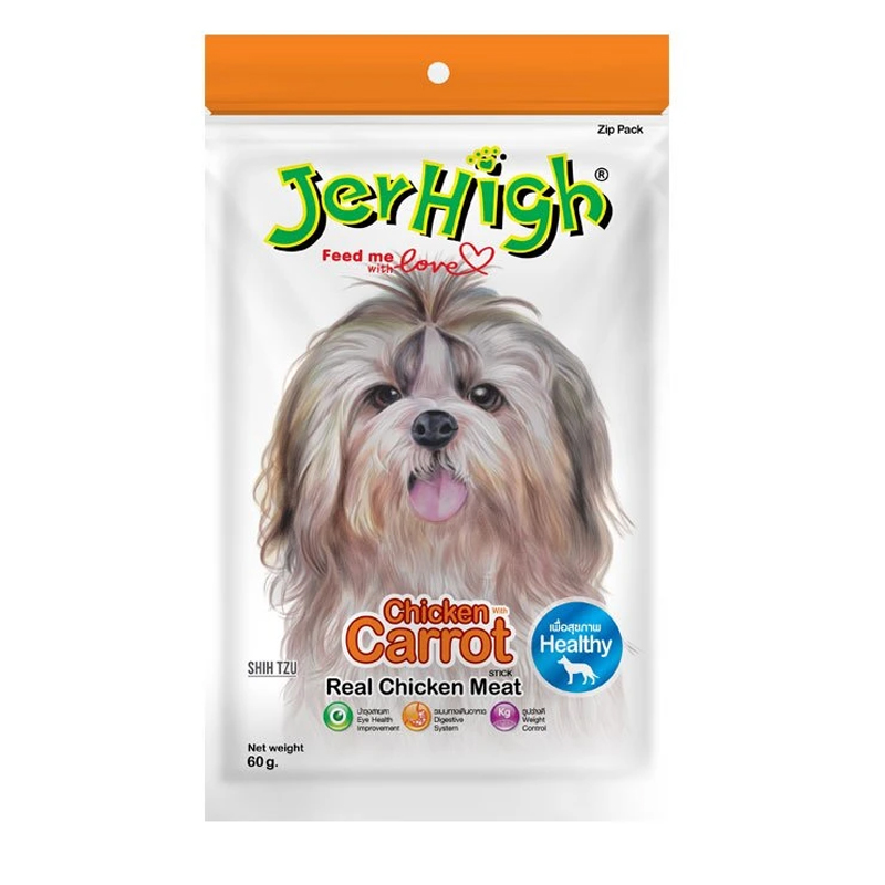 Jerhigh Stick Carrot 60g สติ๊กนิ่มขนมสุนัข รสแครอท