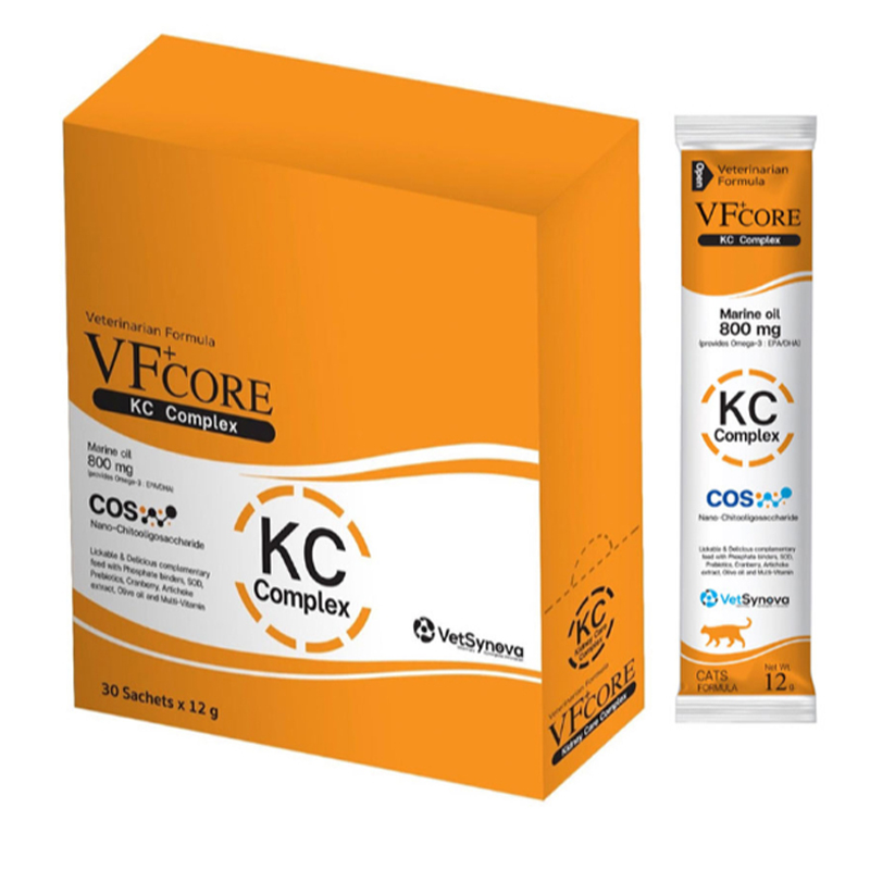 Vf core KIDNEY วิตามินบำรุงไตแบบเลีย สำหรับสุนัขและแมว 12gx30 ซอง