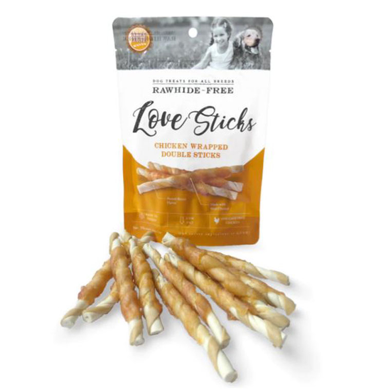 (1ถุง) RAWHIDE love Stick ขนมขัดฟันสำหรับสุนัข เลิฟสติ๊ก