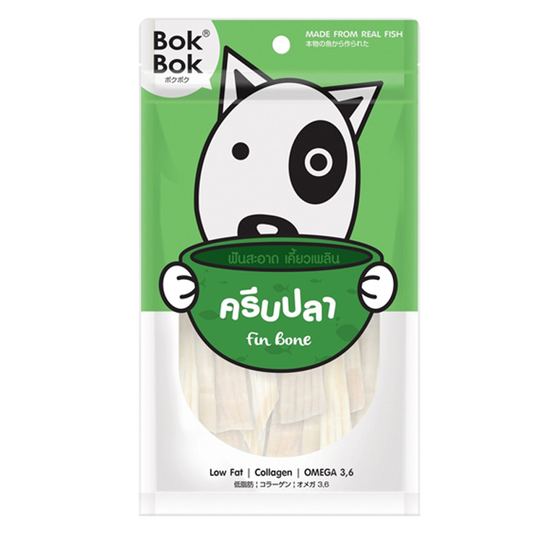 BOKBOK ครีบปลา 50 กรัม ขนมสุนัข