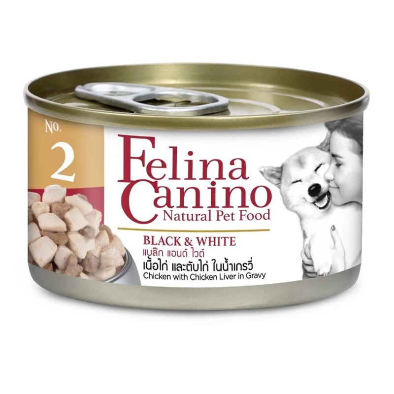 Felina canino DOG อาหารเปียกสุนัขเกรดพรีเมี่ยม ชิ้นเนื้อแน่น 85 กรัม  มีหลายรส