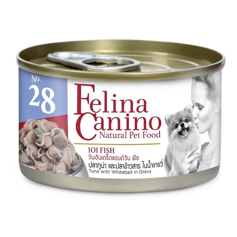 Felina canino DOG อาหารเปียกสุนัขเกรดพรีเมี่ยม ชิ้นเนื้อแน่น 85 กรัม  มีหลายรส