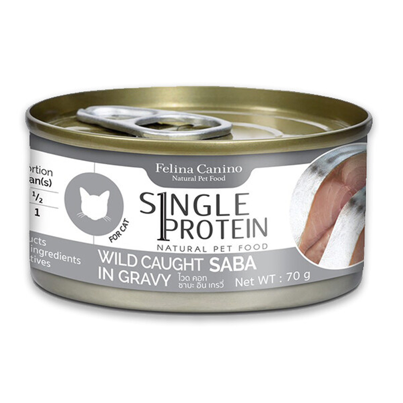 Felina Canino แมว single Protein อาหารเปียกเนื้อปลาซาบะ 70 กรัม